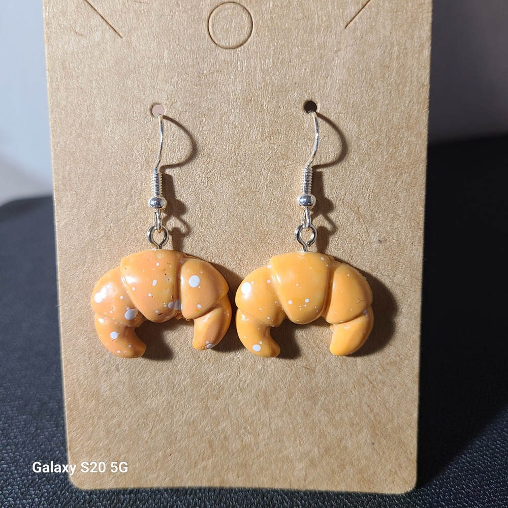 Croissant Earrings Food Jewelry Novelty Earrings Cute Earrings for‎ Women NWOT